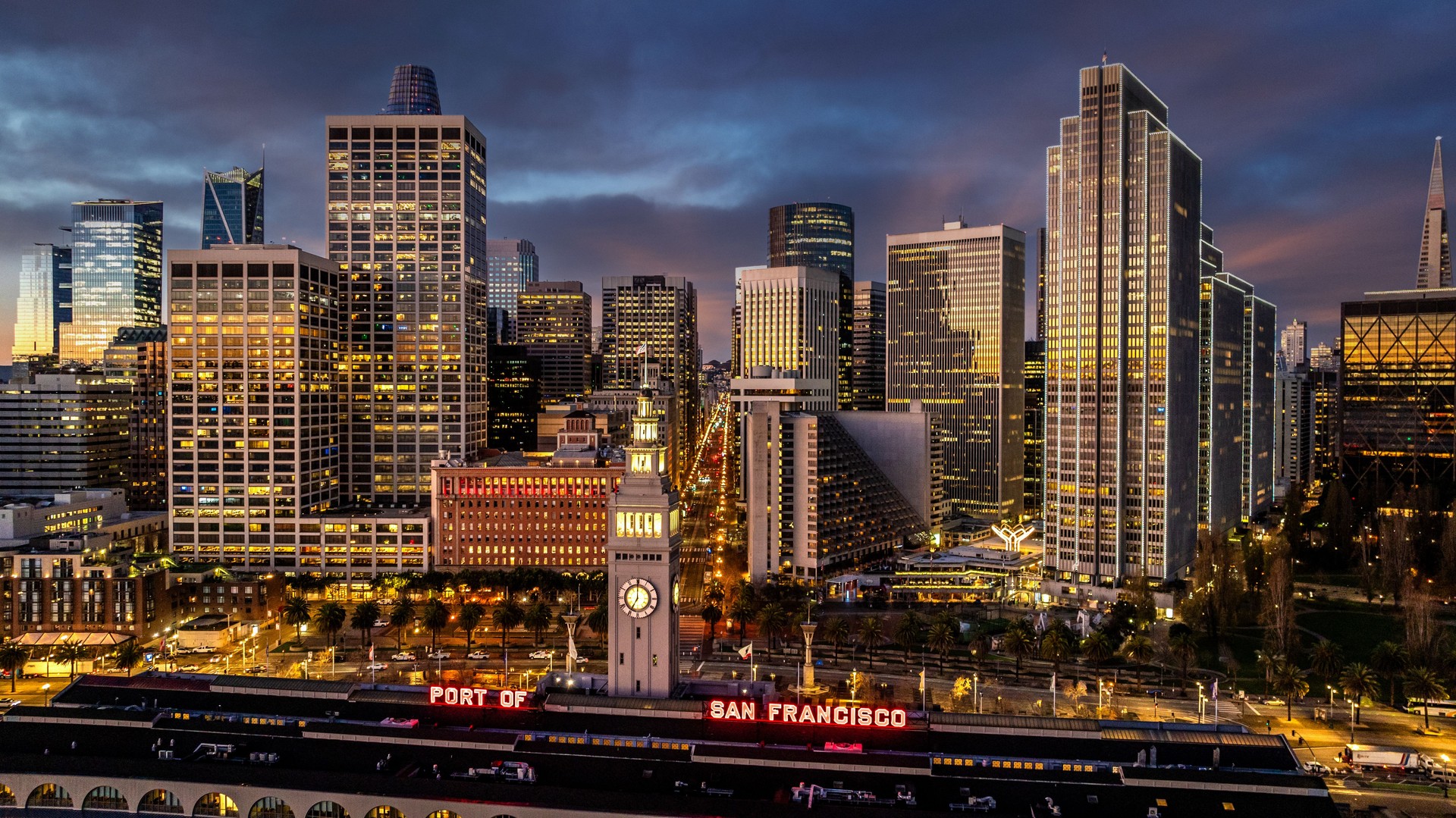 San Francisco Embarcadero Holiday Lights